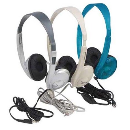 Califone Califone International 3060Av-S Multimedia Stereo Headphones - Silver Color With Volume Control 3060AV-S